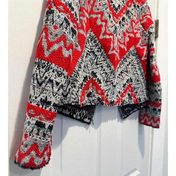 IRO Kroe Red Tweed Tapestry Short Cropped Jacket Small - Picture 8 of 12